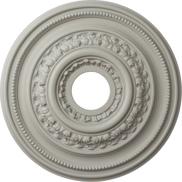 Ekena Millwork Orleans Ceiling Medallion (Fits Canopies up to 4 5/8"), 17 5/8"OD X 3 5/8"ID X 1 7/8"P, Pot of Cream CM17OLPCF - main